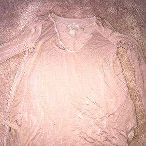 Pink shirt cross top